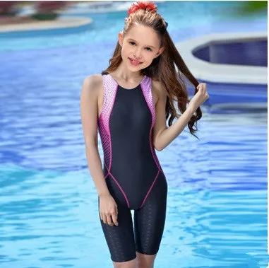 

Girl's Waterproof Bathing Suit Sports Racing Swimwear Children Training Racing Cloth Professional Sport Competition Swimsuits