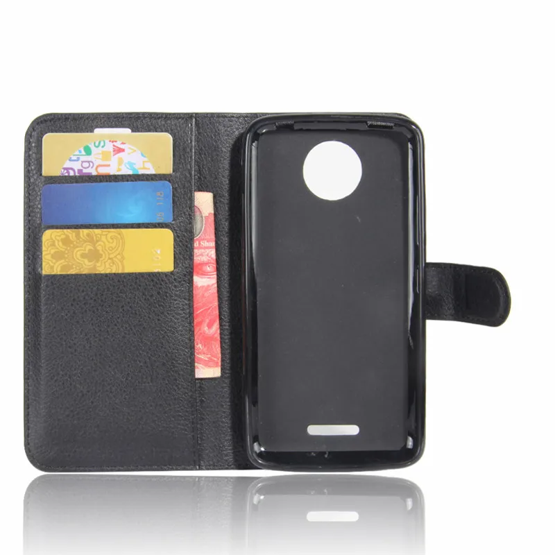 Wallet Leather Case For Motorola MOTO C Plus Flip with Card Slot Stand Function Cover for Moto 5.0 inch | Мобильные телефоны и