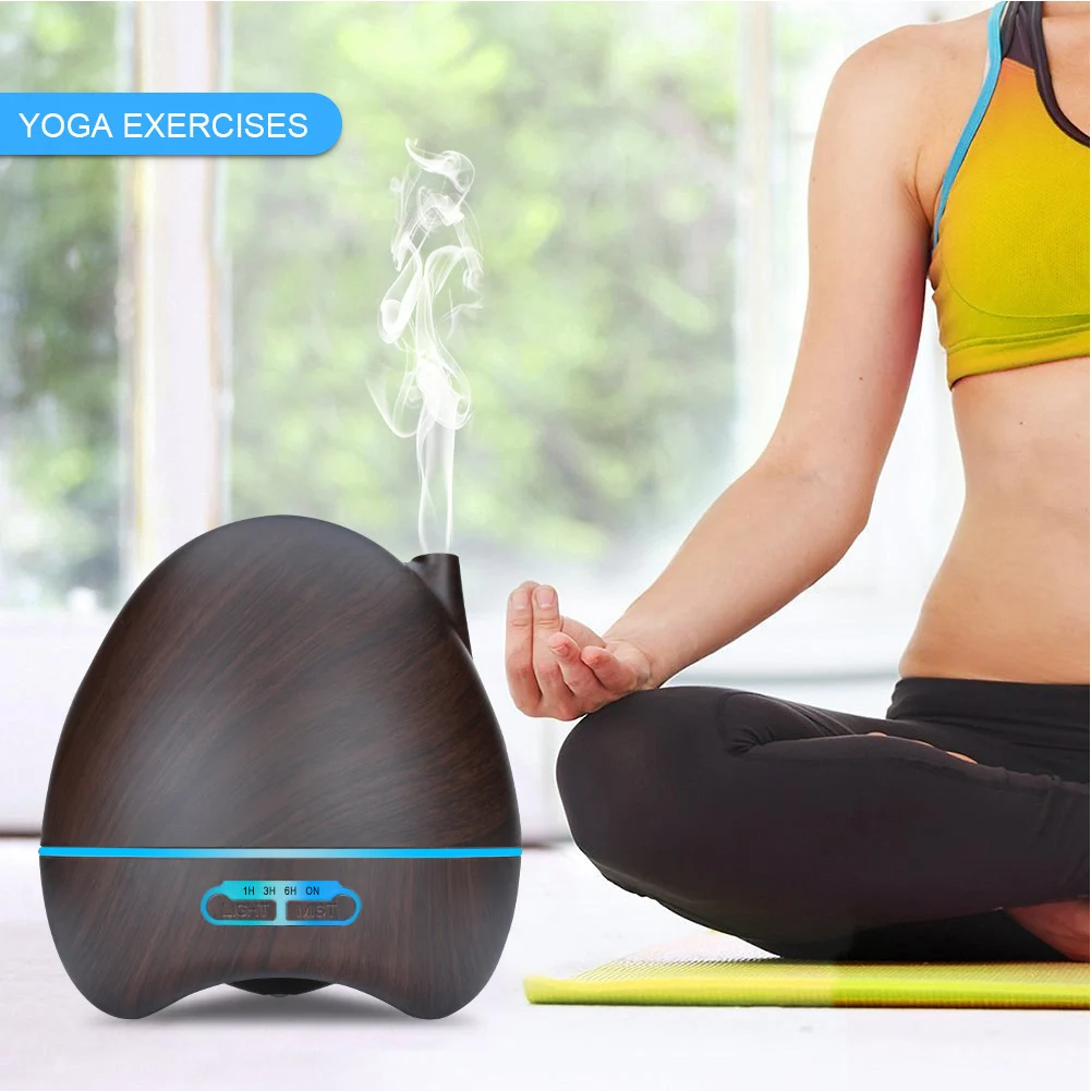 500ML Air Humidifier with Remote Control Essential Oil Diffuser Humidificador Mist Maker 7 shoothing LED Aroma Diffusor | Бытовая