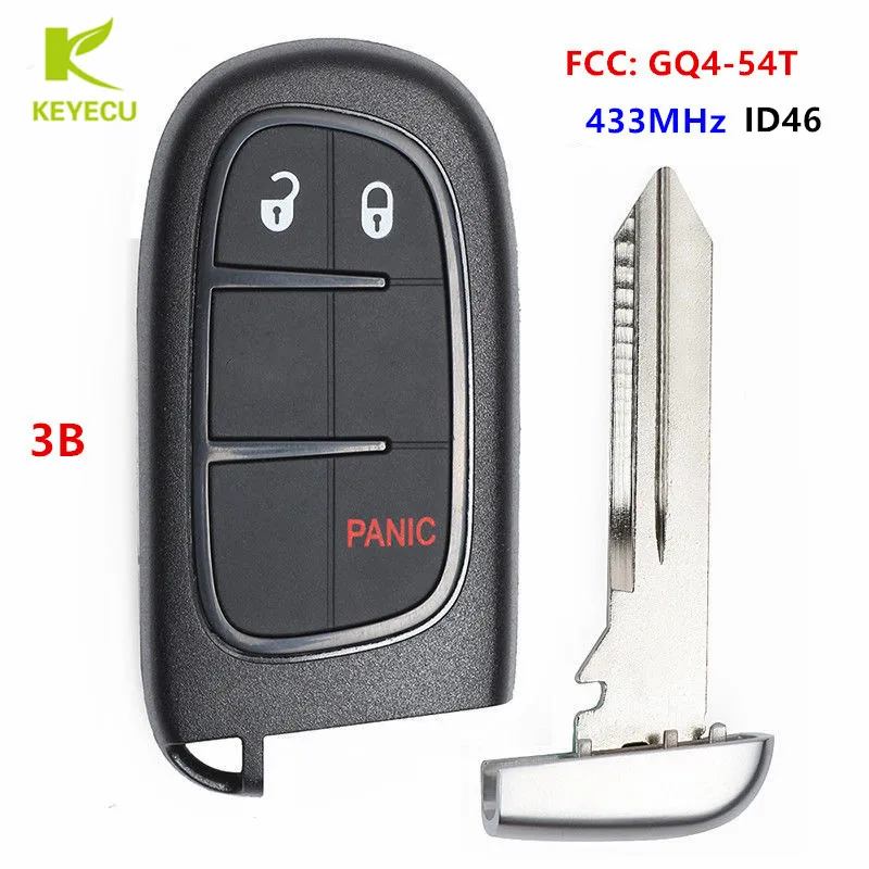 KEYECU Замена дистанционного брелок для ключей Fobik 433 МГц ID46 чип Оперативная память