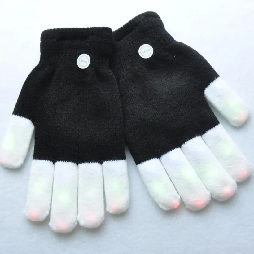 7 Colors Light Show Children LED Finger Lighting Colorful Rave Gloves Gants Enfant Fashion Baby For Kids Dropshipping | Детская одежда