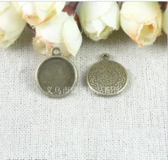 

Free Shipping(A2964) 14mm round DIY bronze Cameo Settings Alloy Cork Base Making Charm Pendant Jewelry Accessories Findings