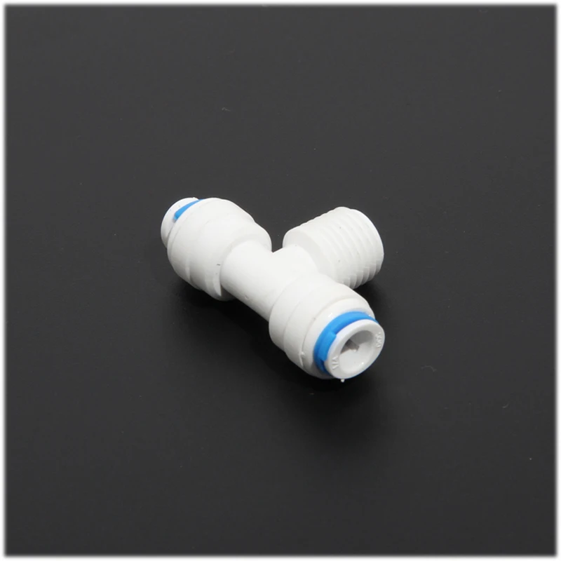 

1/4 inch to G1/4 inch male thread on the middle tee quick connectors type t ro water fittings joint aquarium system