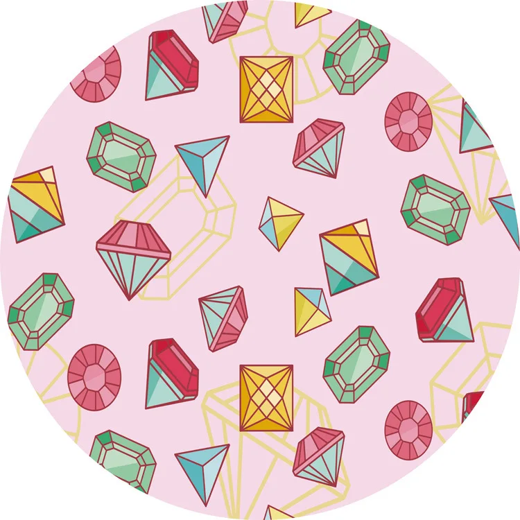 

LOUTASI Cartoon Printed Round Tapete for Living Room Bedroom Home Decor Carpet Chair Rugs Children Kids Soft Play Mat Door Mat