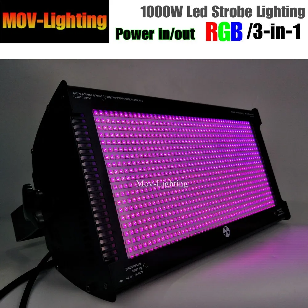 Бесплатная доставка 2 шт. 1000 Вт RGB стробоскосветильник 3 цвета смешивание высокой
