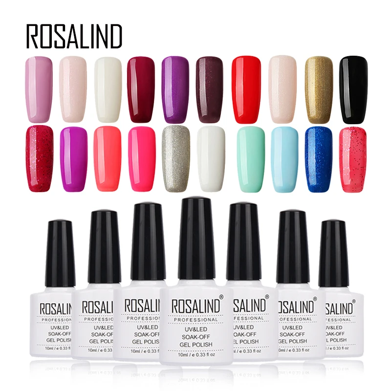 ROSALIND 10 мл УФ-гель Vernis Полупостоянный 32 Цвета Гель-лак отмачиваемый долговечный
