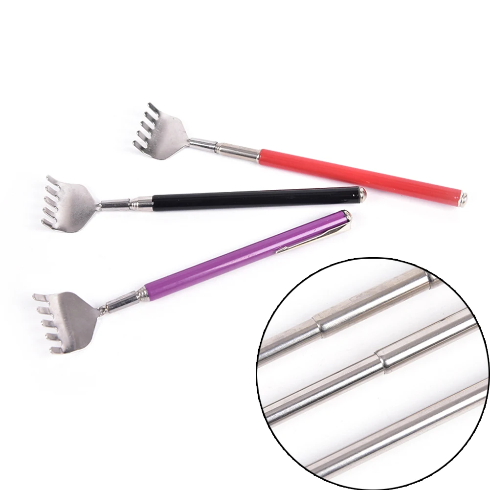 

Extendable Smooth Back Scratcher Telescopic Massager Stainless Steel Pen Clip Design Relaxing Massage Products New
