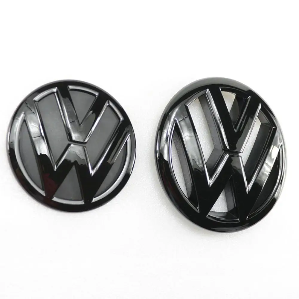 Gloss Black 145mm Front Grill Car Logo + 110mm Rear Trunk Lid Badge Replacement Emblem for VW Volkswagen Tiguan 2009-2014 | Автомобили и