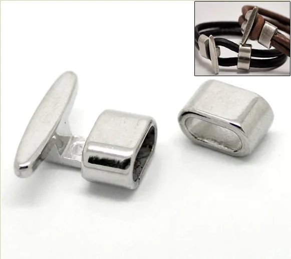 

Free Shipping Silver Tone Hook Clasps 23x19mm,13x8mm for Leather Bracelet