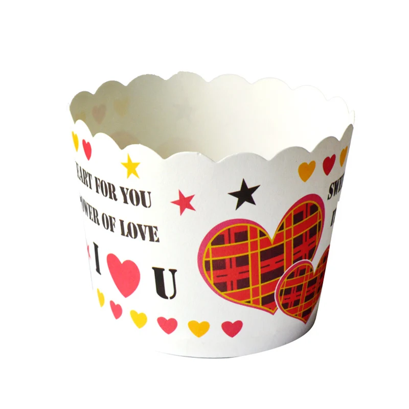 50 шт. бумажные кексы в полоску с красными цветами|cupcake cups|paper cupcake cupsmuffin paper |