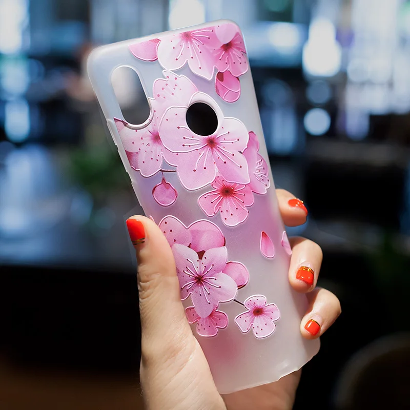 Case For Xiaomi Redmi 4X 4A Note 5A Luxury Flower 5X Mi A1 Soft TPU Relief Back Cover Transparent |