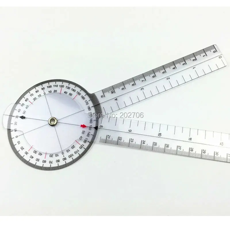 48 шт./лот 8 &quotГониометр угловая линейка ПВХ пластиковый транспортир медицинская