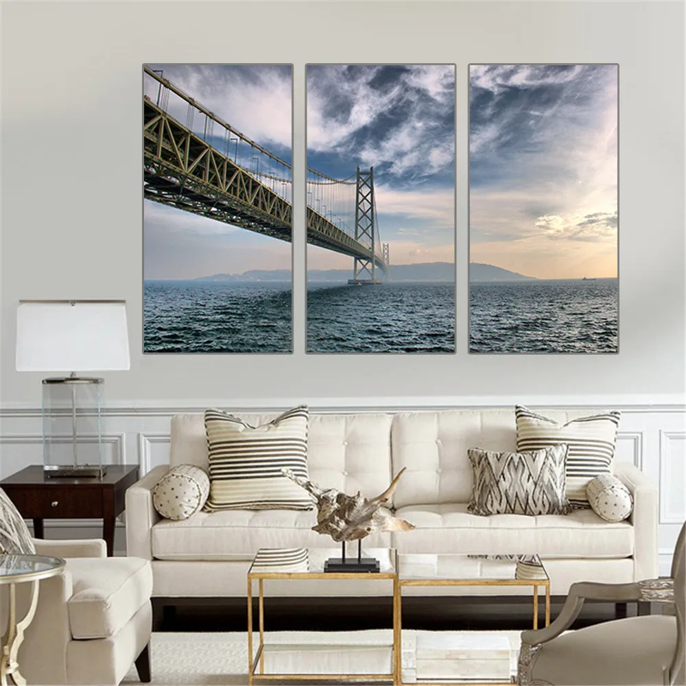 Картина на холсте Ming Stone Tower Bridge Art Cuadros украшение Масляные картины японский