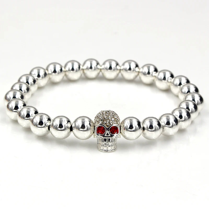 Трендовые медные бусины 8 мм браслет с микро инкрустированным кубическим шариком