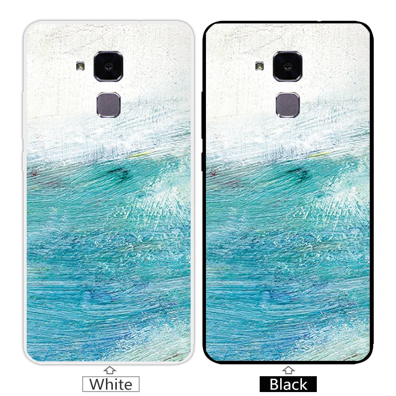 Cases for Huawei Honor 5C / 7 Lite Matte Soft Silicon Back Black Square Cover 5.2&quot Honor7 GT3 Clear Capa |