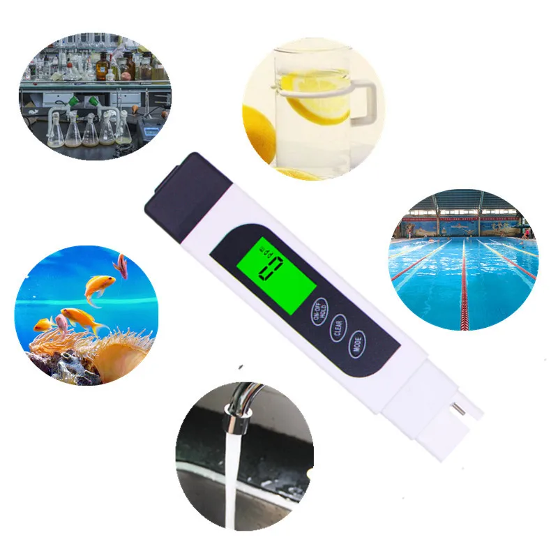Тестер TDS EC метр инструмент для измерения воды функция 3 в 1 0 4999ppm высокое качество