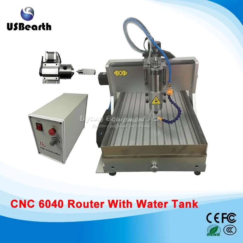 

110/220V CNC6040 Engraving Machine 2.2KW CNC Spindle Metal Woodworking Machinery Milling Machine with USB and water tank