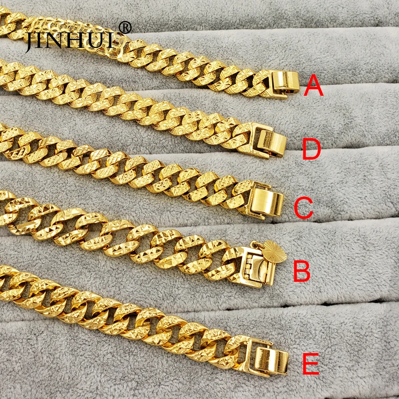 Jin Hui Fashion New African Ethiopia Gold color Men Bracelet Women Party Ornament Luxury Gifts for Friends Dubai Bangle Jewelry