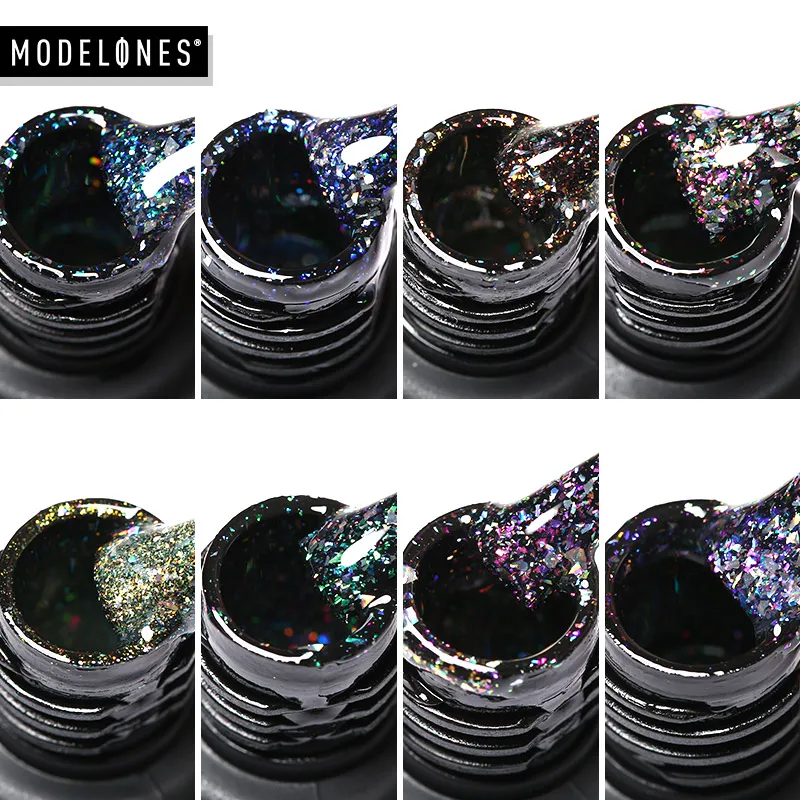 Modelones фейерверк ногтей Гель-лак супер сияющий блеск светодио дный Гибридный Лаки