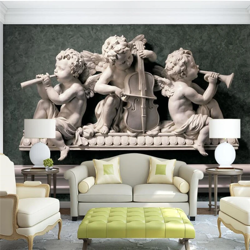 Фотообои beibehang на заказ 3D гипсовые тисненые европейские декоративные обои для