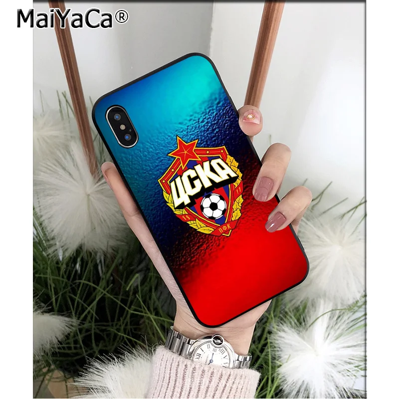 A8 MaiYaCa PFC ЦСКА футбольная команда, высокое качество, чехол для телефона Apple iPhone 8 7 6 6S Plus X XS MAX 5 5S SE XR, мобильные телефоны - Цвет: A8
