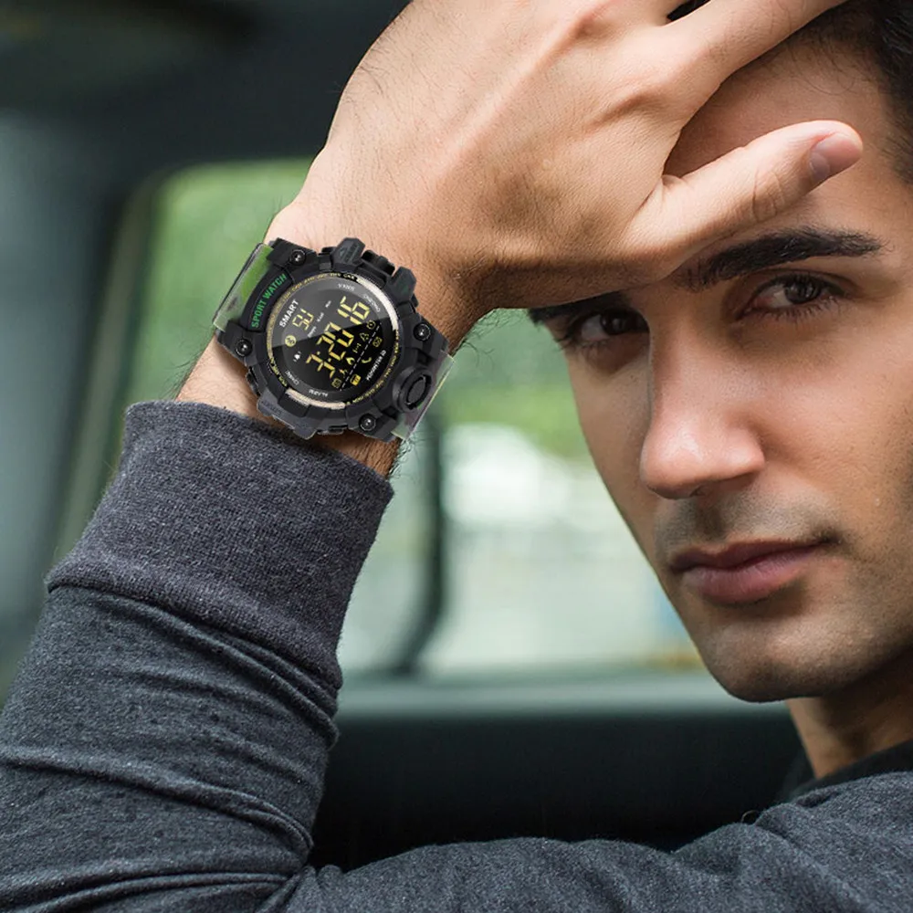 

Fashion Man EX16S Multifunction Waterproof Smart Watch Bluetooth Watch Health Mate For Android iOS for sport and Travel