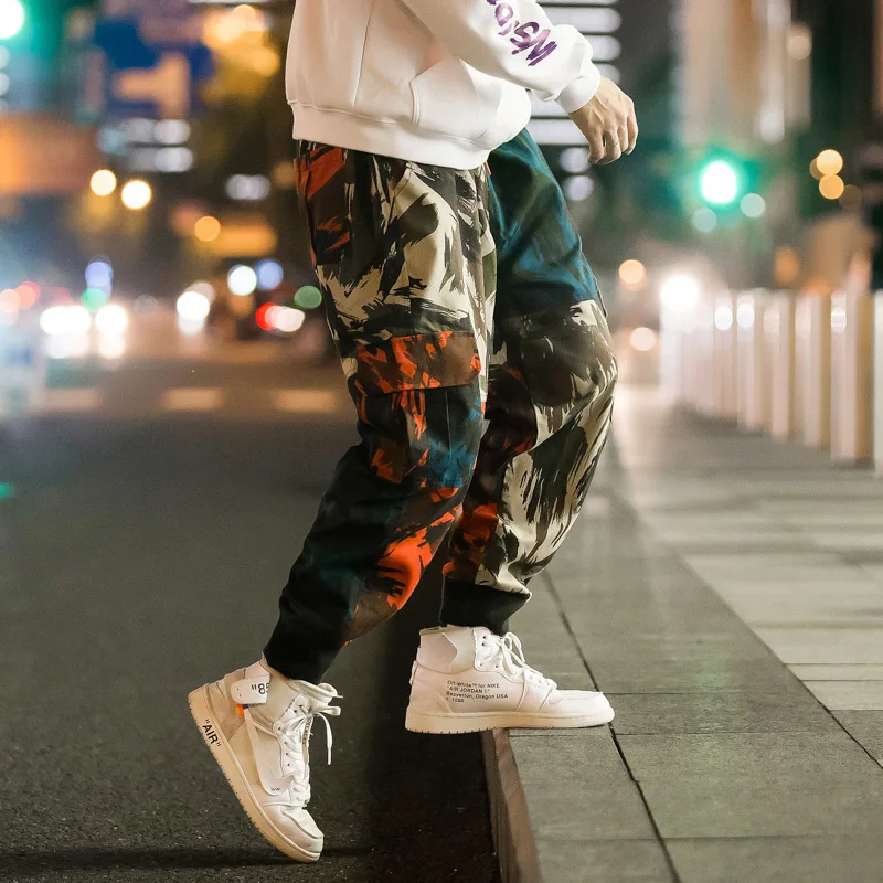 Мужские камуфляжные брюки-карго в стиле Харадзюку размеры до 5XL | Мужская одежда
