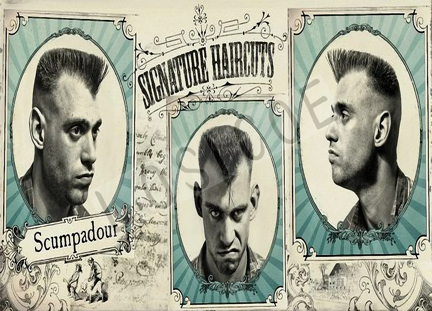 Винтажная Парикмахерская тату с рисунком постеры крафт бумага интерьер живопись