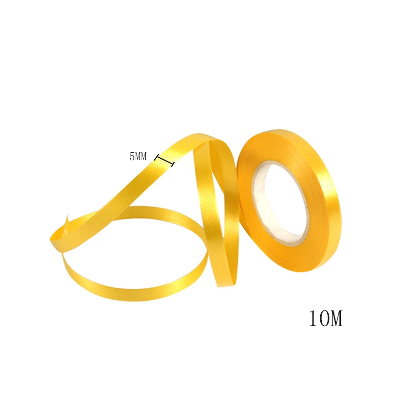 Yellow 1 рулон 10 м шар лента рулон фольга, латекс воздушные шары украшения Свадебные украшения Подарочная коробка Декор День рождения фестиваль вечерние принадлежности - Цвет: Yellow
