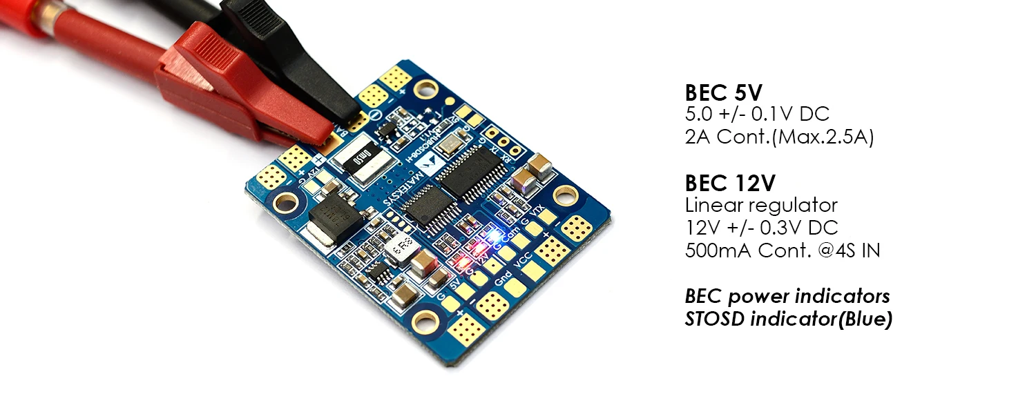 Блок питания Matek HUBOSD eco H концентратор OSD PDB датчик тока с BEC 5 В и 12 для квадрокоптера