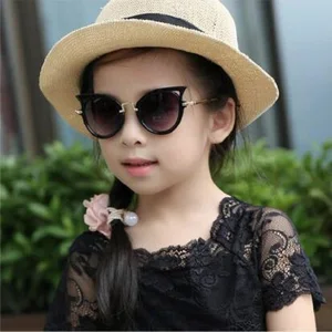 Imported Children Sunglasses Cat Eye Vintage 2021 Kids Girl Boy Cute Eyewear Baby Shades Goggles UV400 Fashio