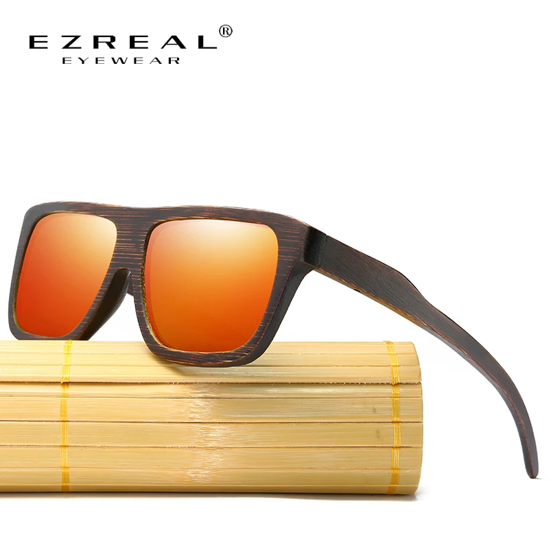 EZREAL солнечные очки с поляризованной древесиной многослойная деревянная рамка