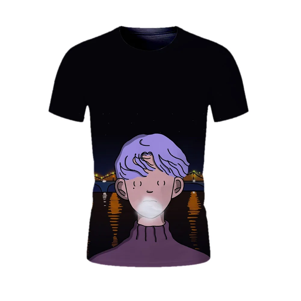 Футболки с рисунками летние мужские футболки для пары Объёмный рисунок (3D принт)