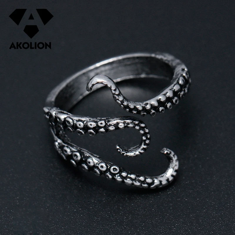 Новинка 2019 открытые кольца в виде осьминога винтажные для мужчин и женщин