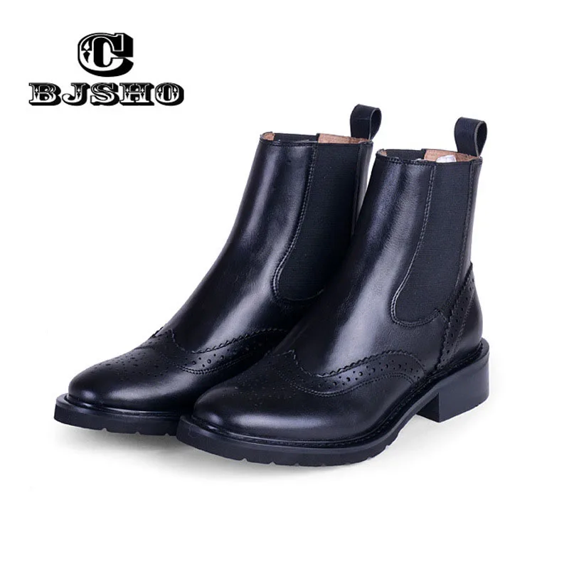CBJSHO/женские короткие ботинки Челси из натуральной кожи с эластичной лентой обувь