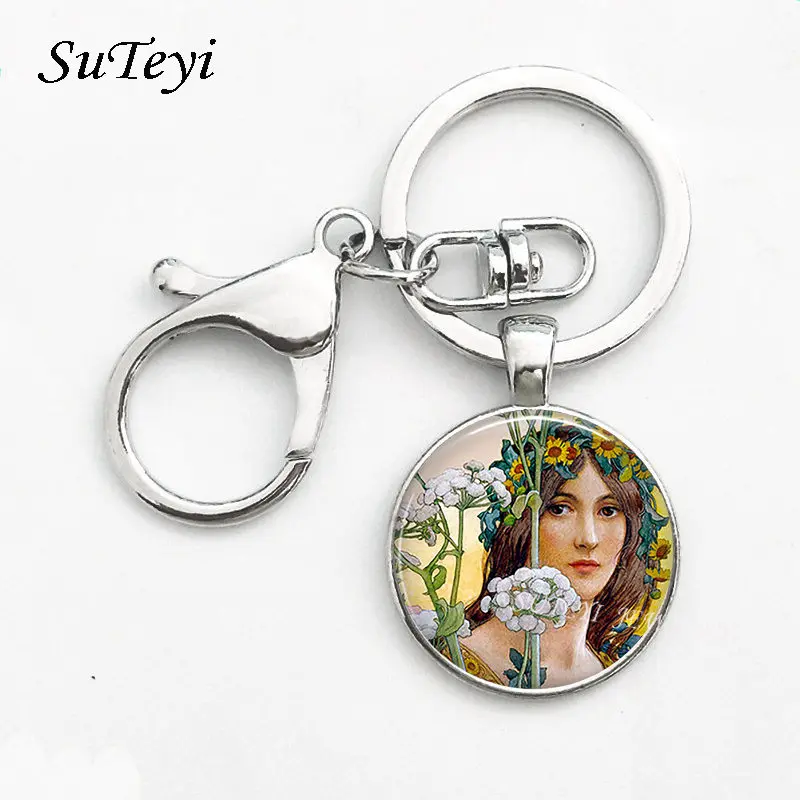 SUTEYI новейший Хрустальный брелок уникальная Фея подвеска Alphonse Fly стеклянный для