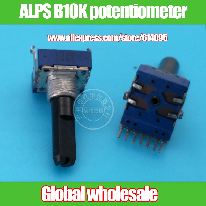 2 шт. ALPS B10K потенциометр громкости для Pioneer mixer EQ/7 футов/с середины/длина ручки