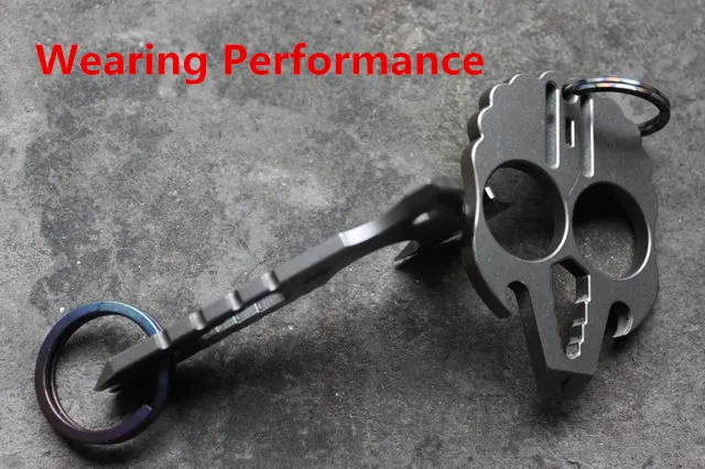 Радуга Цвет титановый сплав EDC ультра светильник ключ подвесной брелок с кольцом