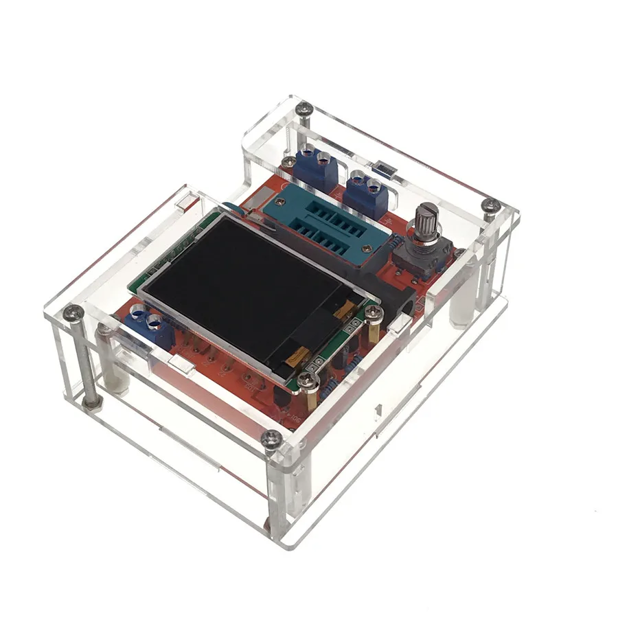 GM328 Многофункциональный ЖК-Транзистор тестер DIY Kit диод емкость измеритель напряжения ШИМ генератор сигналов квадратной волны+ DIY акриловый чехол