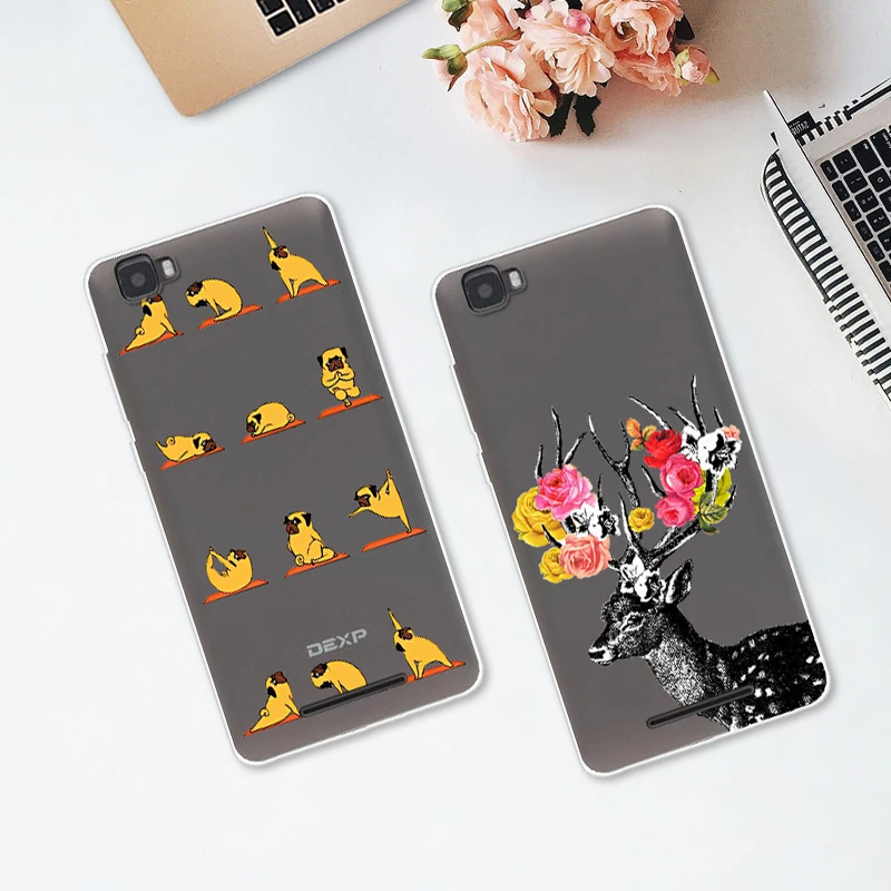 For Dexp Ixion El450 Force 5.0 Inch Phone Case Soft TPU Silicone Cover Protective Printed Fundas |