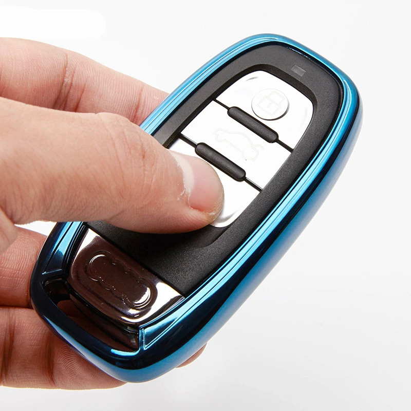 KUKAKEY автомобильный ТПУ дистанционный умный чехол для ключей Audi A1 A3 A4 A5 A6 A7 A8 Quattro Q3