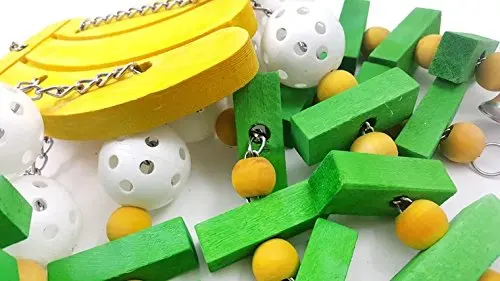 Попугай Игрушка птица красочные узлы блок жевательные игрушки Подвесные качели