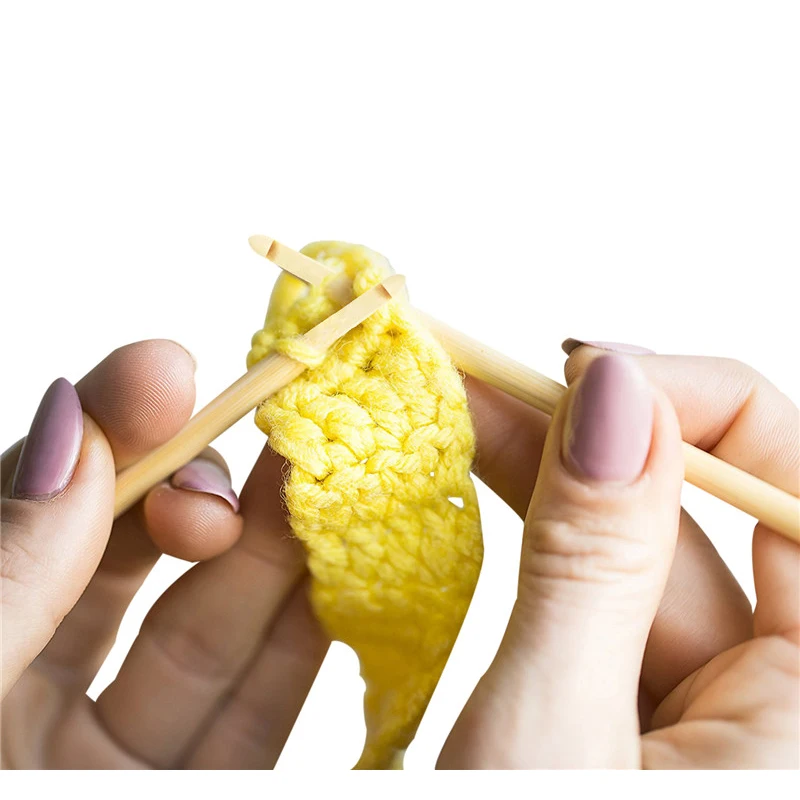 Новые (10 мм-3 мм) Бамбуковые крючки для вязания крючком ручные швейные иглы DIY