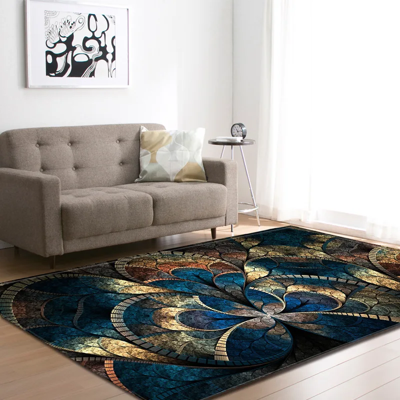 

Nordic Style Living Room Home Decoration Carpets Skulls Geometric Area Rugs Soft Flannel Bed Room Floor Mats Carpet Rugs