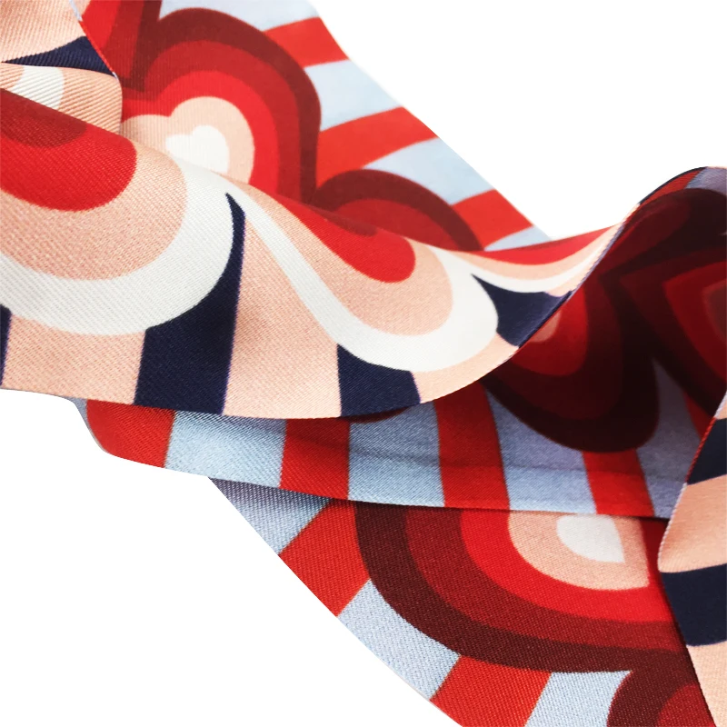 Любящее сердце круг позиционирования Модные женские 100% шелк Riband шарфы для