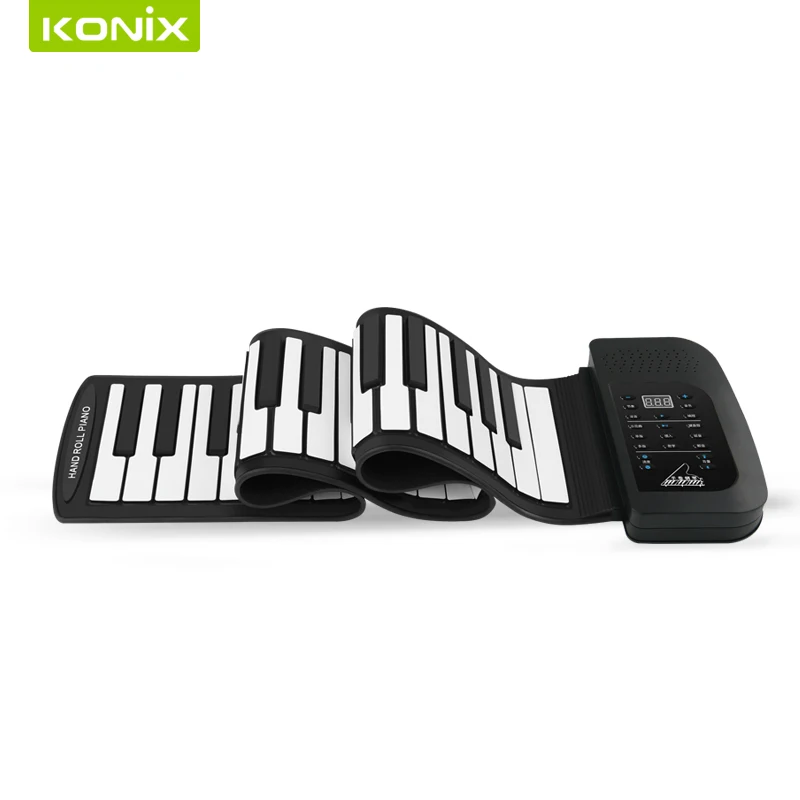88 Keys Flexible Silicon Roll up Piano with MIDI & Speaker Keyboards Instrument