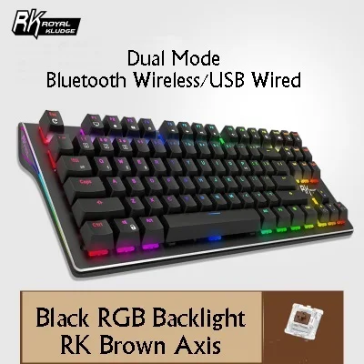 Красный Royal Kludge RK G87 двойной режим Bluetooth беспроводной/USB Проводная RGB подсветка перезаряжаемая Механическая игровая клавиатура RK/Cherry Axis - Цвет: Красный