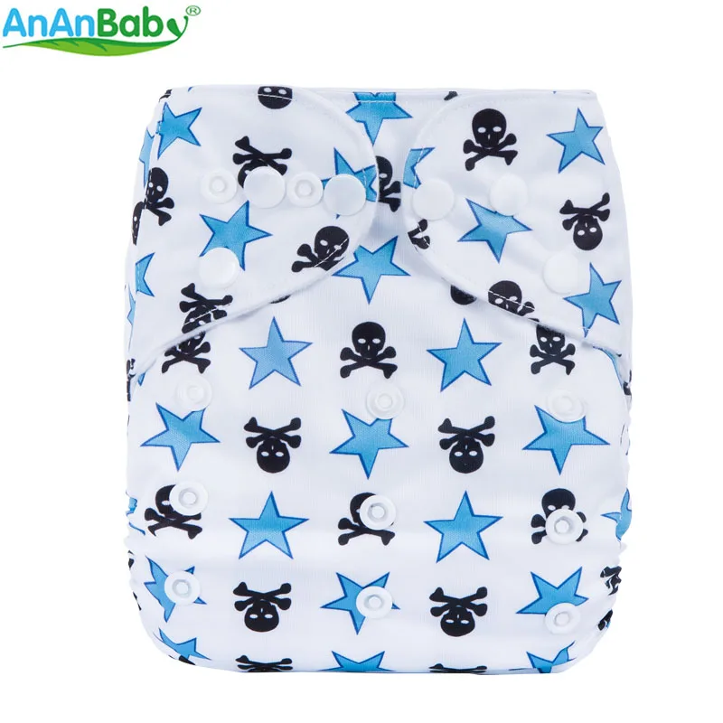 Ananbaby Экологичные подгузники моющиеся регулируемые тканевые костюм для