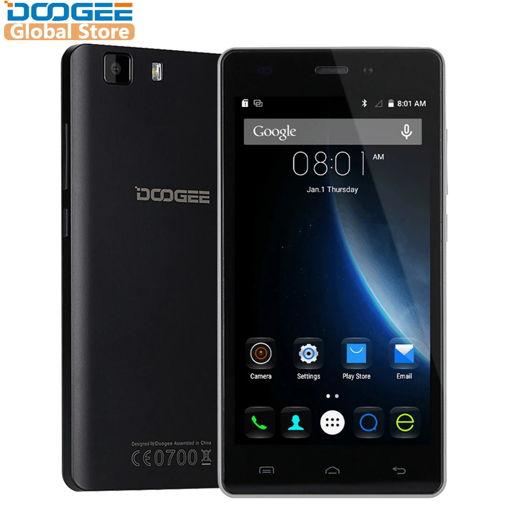 Оригинальный DOOGEE X5 мобильные телефоны 5 0 inchhd 1 ГБ Оперативная память + 8 Гб
