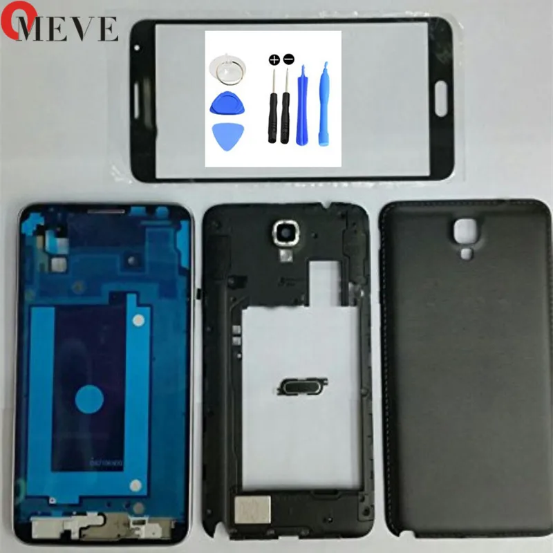Полный корпус для Samsung Galaxy Note 3 N9005 N900 передняя рамка ЖК + задняя крышка внешнее